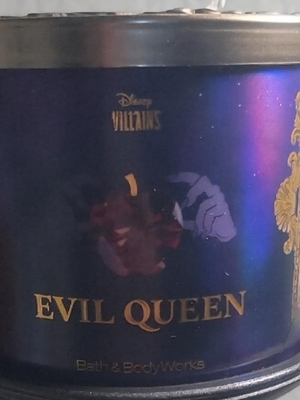 Bath & Body Works Evil Queen Decorative Candle - Purple & Gold